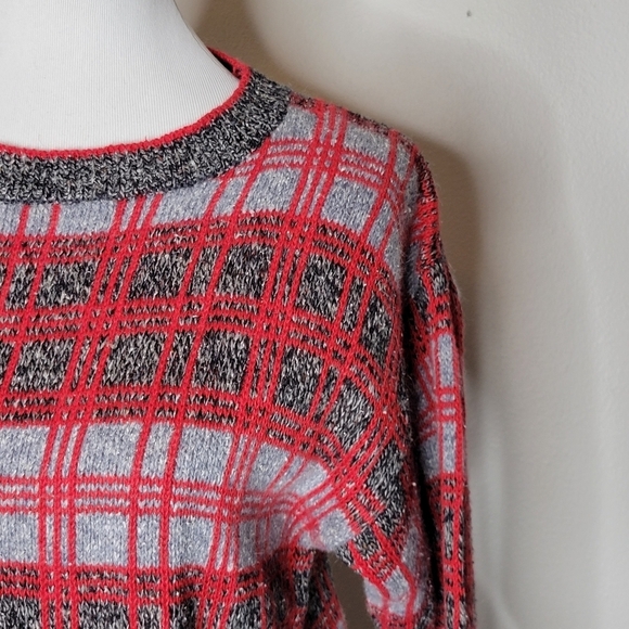 Vintage De Rothchild Deadstock‎ Plaid Sweater Size Large NWT - Picture 3 of 8